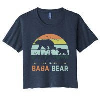 Retro Vintage Baba Bear Women's Crop Top Tee