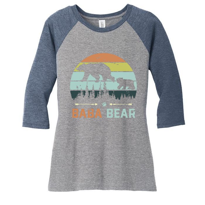 Retro Vintage Baba Bear Women's Tri-Blend 3/4-Sleeve Raglan Shirt