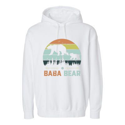 Retro Vintage Baba Bear Garment-Dyed Fleece Hoodie