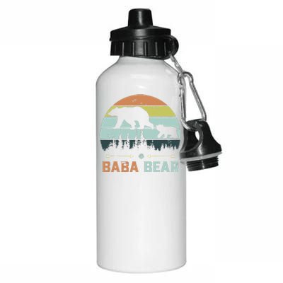 Retro Vintage Baba Bear Aluminum Water Bottle