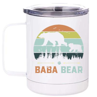 Retro Vintage Baba Bear 12 oz Stainless Steel Tumbler Cup