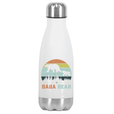 Retro Vintage Baba Bear Stainless Steel Insulated Water Bottle