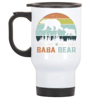 Retro Vintage Baba Bear Stainless Steel Travel Mug