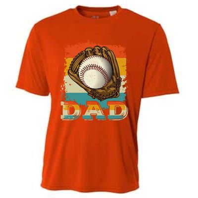 Retro Vintage Baseball Dad Family Matching Fathers Day Meaningful Gift Cooling Performance Crew T-Shirt