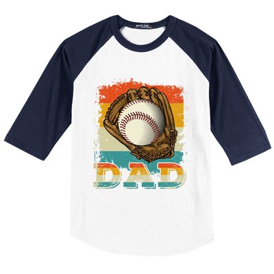 Retro Vintage Baseball Dad Family Matching Fathers Day Meaningful Gift Baseball Sleeve Shirt