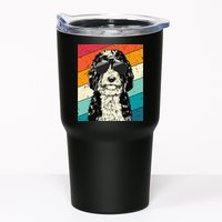 Retro Vintage Bernedoodle With Sunglasses Dog Lovers Tumbler