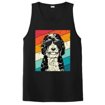 Retro Vintage Bernedoodle With Sunglasses Dog Lovers PosiCharge Competitor Tank