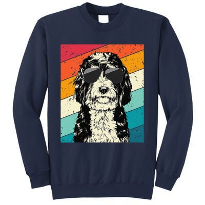 Retro Vintage Bernedoodle With Sunglasses Dog Lovers Sweatshirt