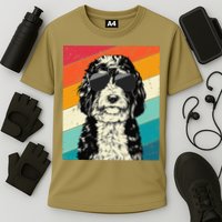 Retro Vintage Bernedoodle With Sunglasses Dog Lovers Performance Shirt
