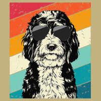 Retro Vintage Bernedoodle With Sunglasses Dog Lovers T-Shirt