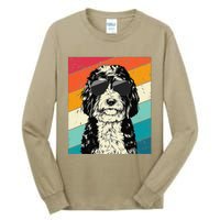 Retro Vintage Bernedoodle With Sunglasses Dog Lovers Tall Long Sleeve T-Shirt