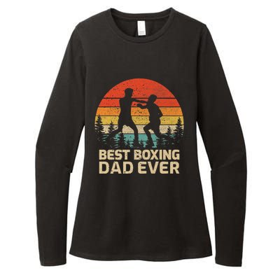 Retro Vintage Best Boxing Dad Ever Fathers Day Gift Womens CVC Long Sleeve Shirt