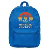 Retro Vintage Best Boxing Dad Ever Fathers Day Gift 16 in Basic Backpack