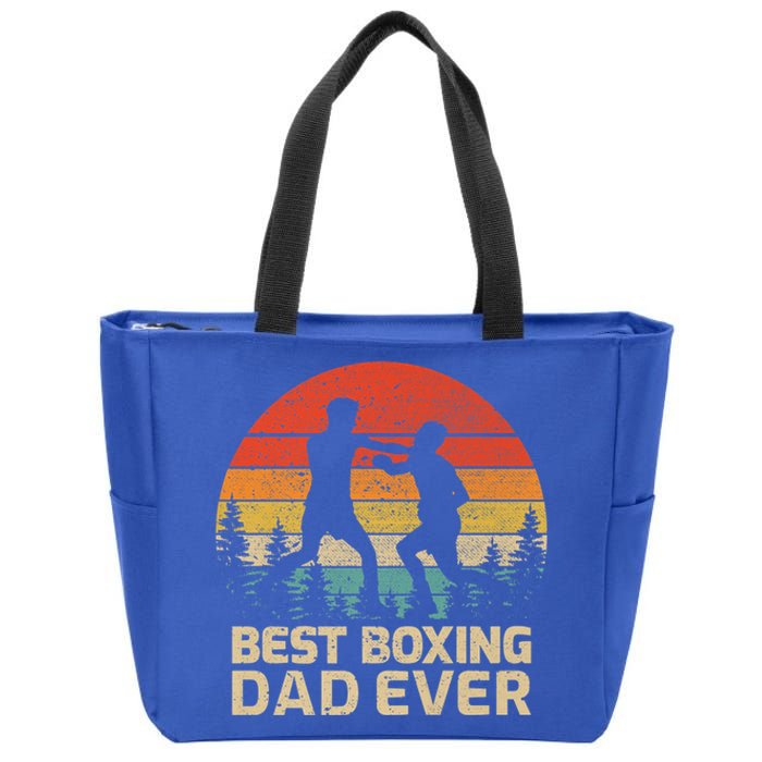 Retro Vintage Best Boxing Dad Ever Fathers Day Gift Zip Tote Bag