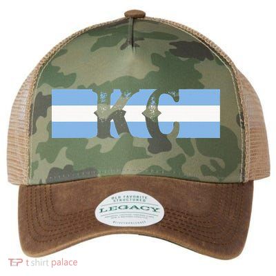 Retro Vintage Blue Stripes Kc Kansas City Legacy Tie Dye Trucker Hat