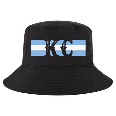 Retro Vintage Blue Stripes Kc Kansas City Cool Comfort Performance Bucket Hat