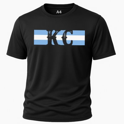 Retro Vintage Blue Stripes Kc Kansas City Performance Shirt