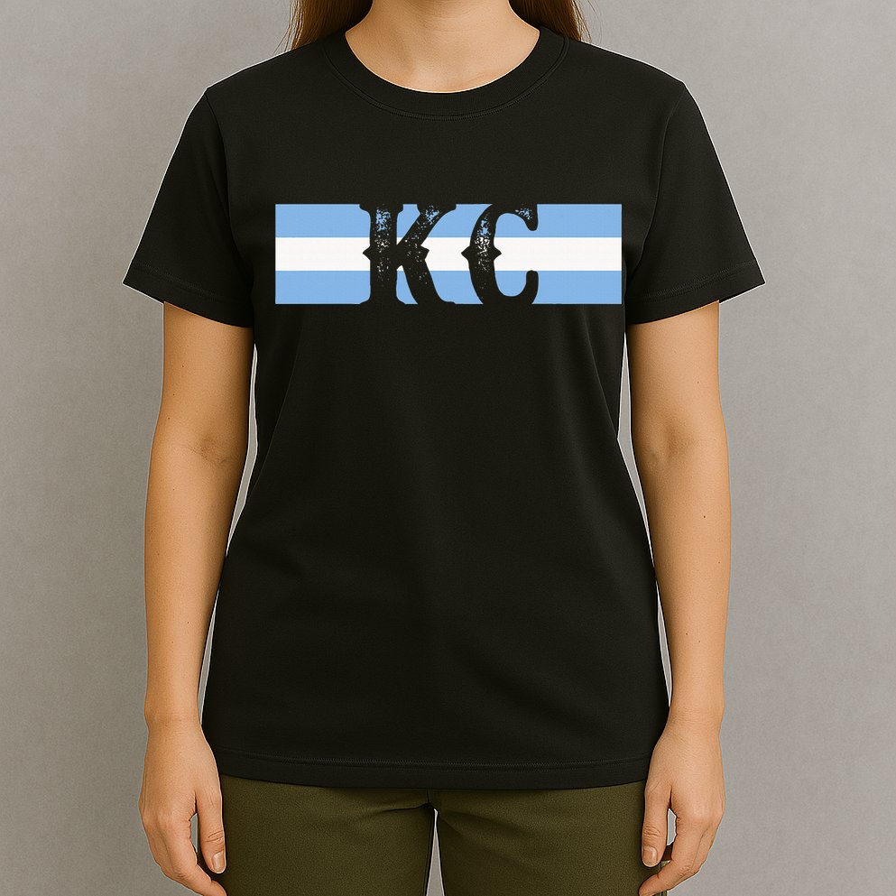 Retro Vintage Blue Stripes Kc Kansas City T-Shirt