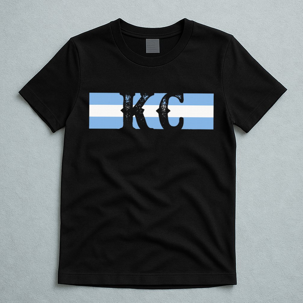 Retro Vintage Blue Stripes Kc Kansas City T-Shirt