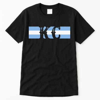 Retro Vintage Blue Stripes Kc Kansas City Tall T-Shirt