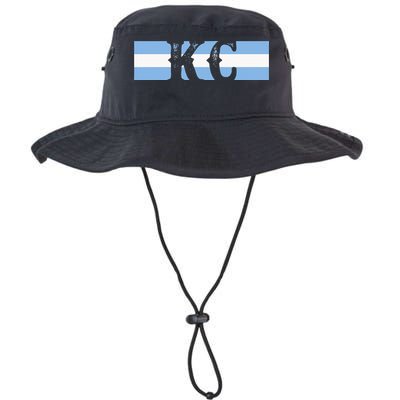 Retro Vintage Blue Stripes Kc Kansas City Bucket Hat