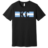 Retro Vintage Blue Stripes Kc Kansas City Premium T-Shirt