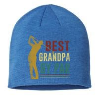 Retro Vintage Best Grandpa By Par Golf Fathers Day Gift Sustainable Beanie