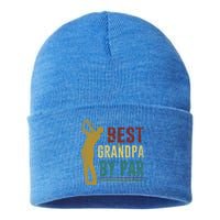 Retro Vintage Best Grandpa By Par Golf Fathers Day Gift Sustainable Knit Beanie