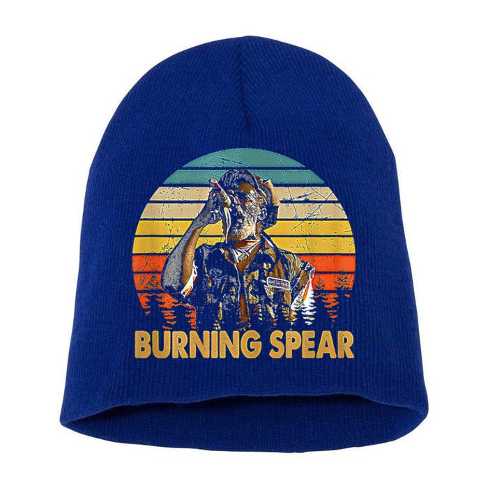 Retro Vintage Burning Art Spear Music Jamaican Singers Short Acrylic Beanie