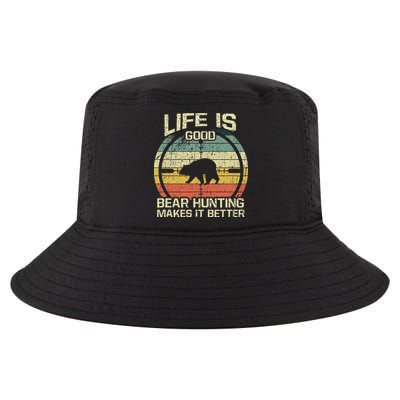 Retro Vintage Bear Hunter Bear Hunting Makes It Better Cool Comfort Performance Bucket Hat