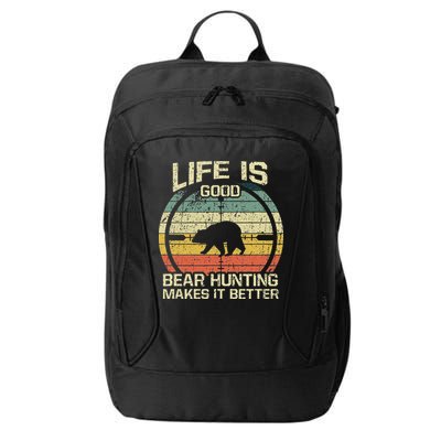 Retro Vintage Bear Hunter Bear Hunting Makes It Better City Backpack