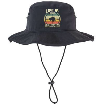 Retro Vintage Bear Hunter Bear Hunting Makes It Better Bucket Hat