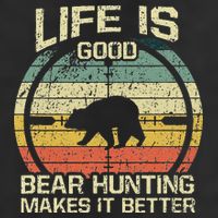Retro Vintage Bear Hunter Bear Hunting Makes It Better Golf Towel