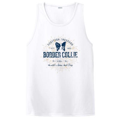 Retro Vintage Border Collie PosiCharge Competitor Tank