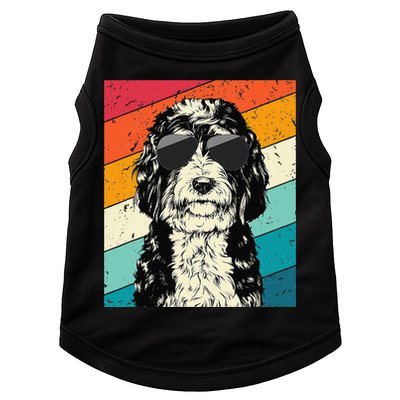 Retro Vintage Bernedoodle With Sunglasses Dog Lovers Doggie Tank