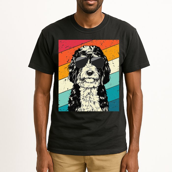 Retro Vintage Bernedoodle With Sunglasses Dog Lovers Tall T-Shirt