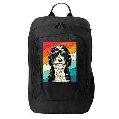 Retro Vintage Bernedoodle With Sunglasses Dog Lovers City Backpack