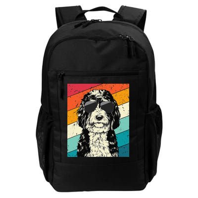 Retro Vintage Bernedoodle With Sunglasses Dog Lovers Backpack