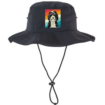 Retro Vintage Bernedoodle With Sunglasses Dog Lovers Bucket Hat