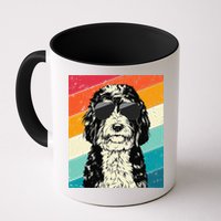 Retro Vintage Bernedoodle With Sunglasses Dog Lovers Mug
