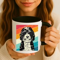 Retro Vintage Bernedoodle With Sunglasses Dog Lovers Mug