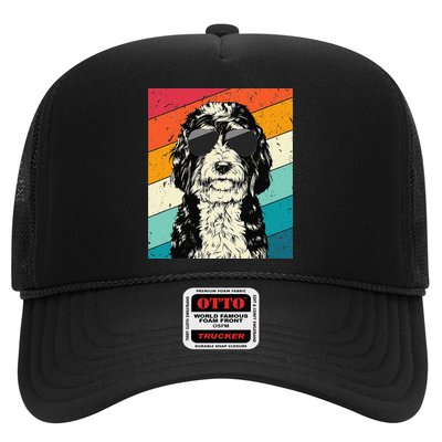 Retro Vintage Bernedoodle With Sunglasses Dog Lovers Hat