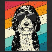 Retro Vintage Bernedoodle With Sunglasses Dog Lovers Hat