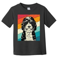 Retro Vintage Bernedoodle With Sunglasses Dog Lovers Toddler T-Shirt