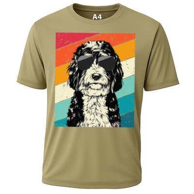 Retro Vintage Bernedoodle With Sunglasses Dog Lovers Performance Shirt
