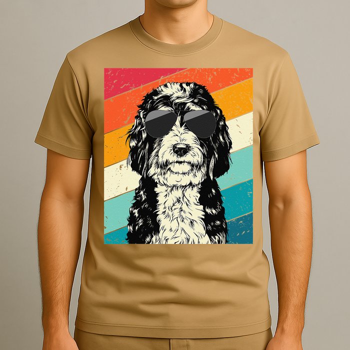 Retro Vintage Bernedoodle With Sunglasses Dog Lovers T-Shirt