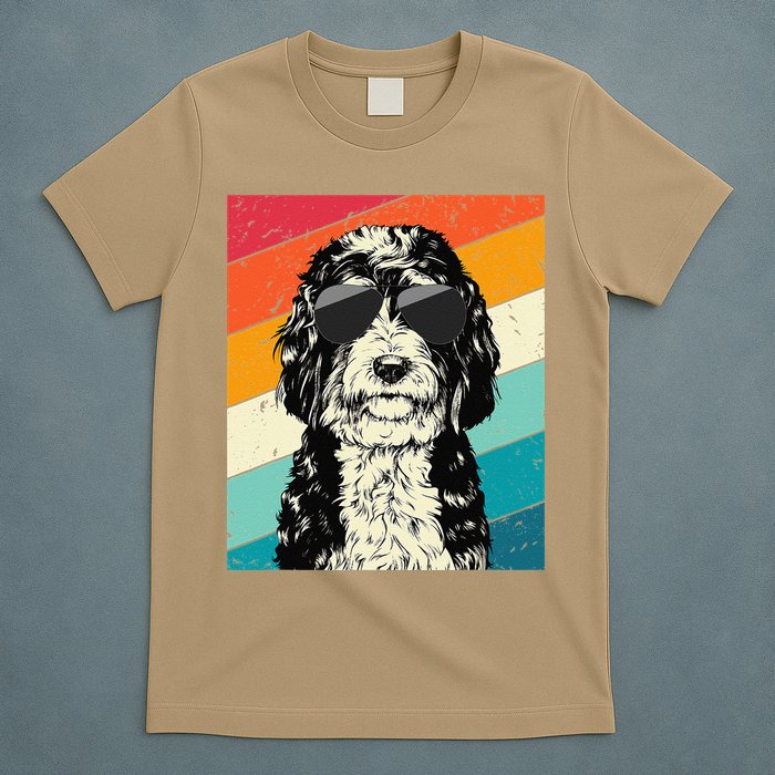 Retro Vintage Bernedoodle With Sunglasses Dog Lovers T-Shirt
