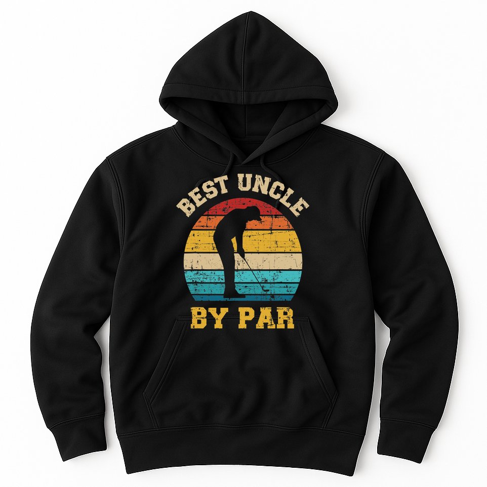 Retro Vintage Best uncle By Par Golf Father's Day Hoodie
