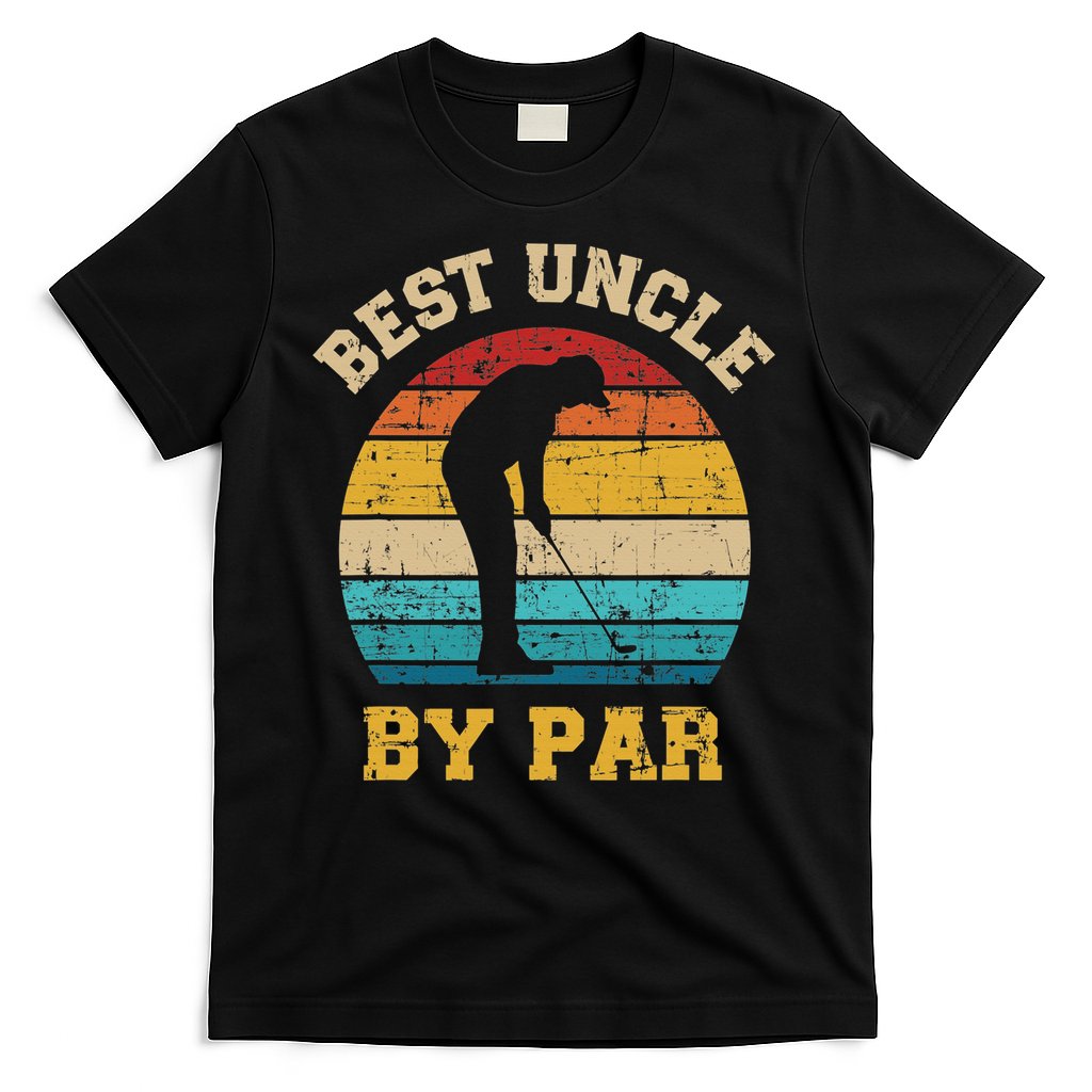 Retro Vintage Best uncle By Par Golf Father's Day T-Shirt