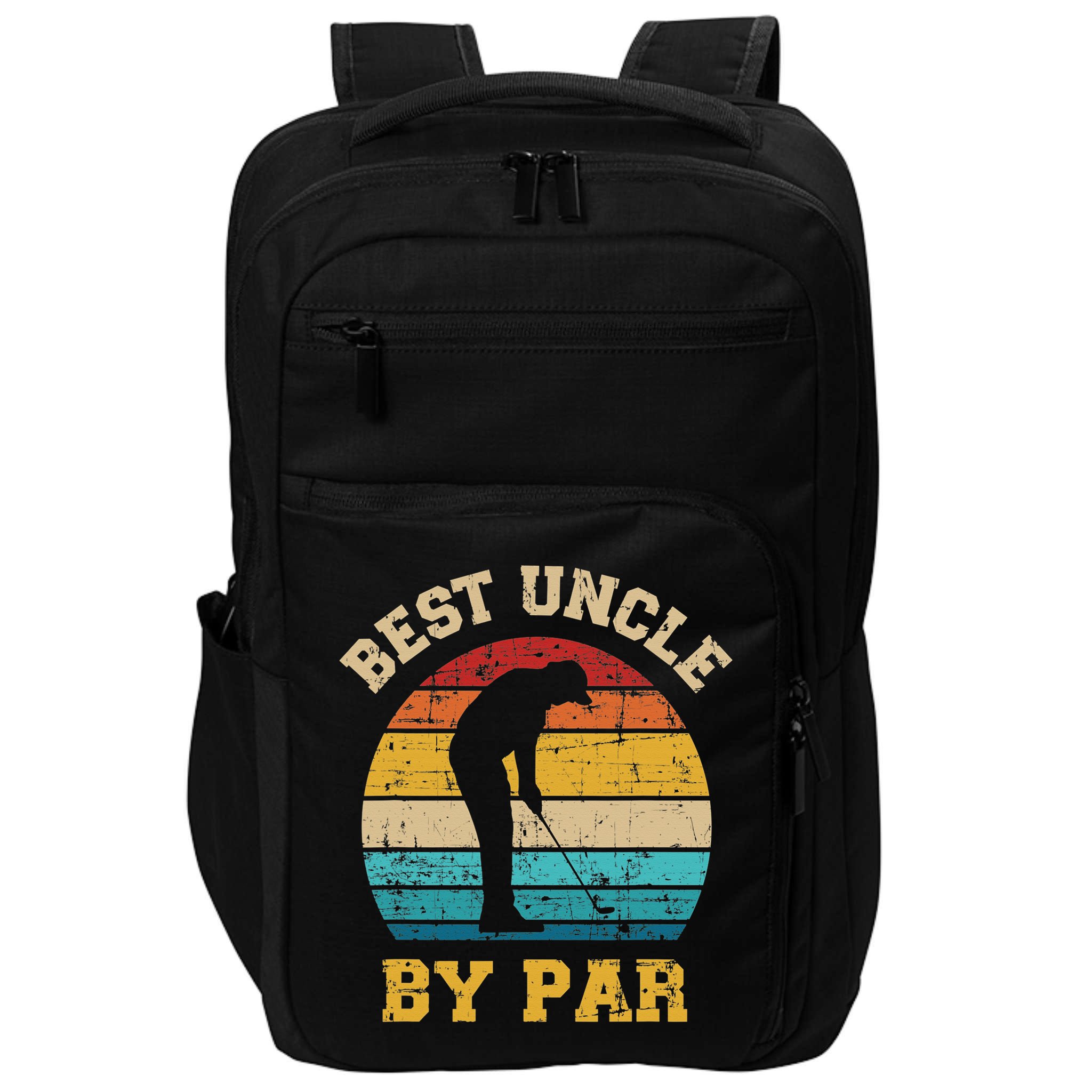 Retro Vintage Best uncle By Par Golf Father's Day Impact Tech Backpack